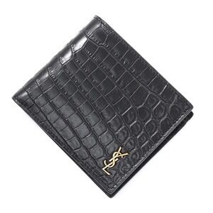 Saint Laurent Bi fold Wallet Coin Black